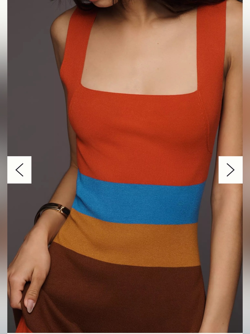 Maeve Anthropologie Sleeveless Blocked Knit Midi Dress - Picture 4 of 9